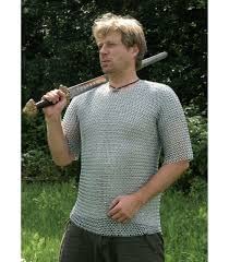 ® Chainmail Shirt Half Sleeves | Aluminium Butted Chainmail 10MM Rings Silver | Medieval Costume Adult | Armor SCA