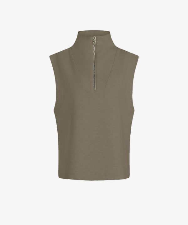 Women Two Piece Outfits Half Zip Lapel Collar Sleeveless Sweatshirt High Waist Sweat Shorts Lounge Sets Tracksuits