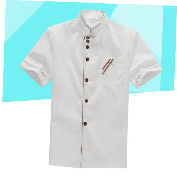 51Pcl2-HBSL.jpg Short Sleeve Chef Jacket Chef Jackets Mens Short Sleeve Shirts Men Short Sleeve Shirt Universal Shirts