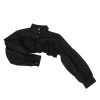 Half Blouse Collar Women's Detachable Fake Collar Long Sleeve for Crop Tops and Tulle Sleeve Dresses