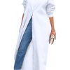 Shirt Dresses for Women Casual Long Sleeve Cotton Button Down Maxi Dresses