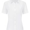 Womens Button Down Shirts Stretch Wrinkle Free Formal Short Sleeve Dress Shirt Summer Work Blouses Business Casual Tops