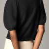 Womens Puff Short Sleeve Cardigan Lightweight Summer Button Down Shirts Knit Crew Neck Sweater Tops