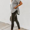 Womens Button Down Shirts V Neck Loose Casual Shirt
