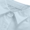 Women's Casual Shirt Dress Collar V Neck Button Down Loose Long Sleeve Mini Dresses Baby Blue Medium