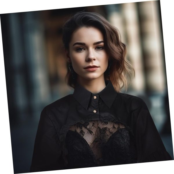 Half Blouse Collar Women's Detachable Fake Collar Long Sleeve for Crop Tops and Tulle Sleeve Dresses