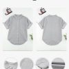 Womens Button Down Shirts V Neck Loose Casual Shirt