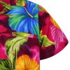 Funky Hawaiian Shirt Men Short-Sleeve Front-Pocket Big Flower Multiple Colors