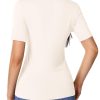 Women Half Sleeve Shirts Slim Fit Crew Neck Summer Tshirts Basic Tees