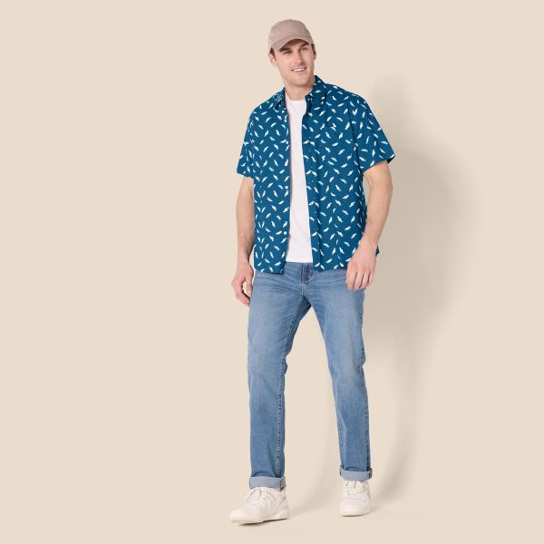 713tBSHkmL.jpg Slim-Fit Men's Short Sleeve Button Down Shirt