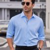 Men's Dress Shirts Long Sleeve Wrinkle-Free Business Casual Button Down Shirt