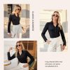 Button Down Shirts for Women Slim fit Long Sleeve Stretch Dress Shirts Work Shirt Wrinkle Free Office Blouses