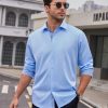 Men's Dress Shirts Long Sleeve Wrinkle-Free Business Casual Button Down Shirt