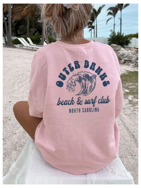 71DsXCyw-TL.jpg Girl's Letter Print T Shirt Half Sleeve Drop Shoulder Crew Neck Oversized Tee Tops