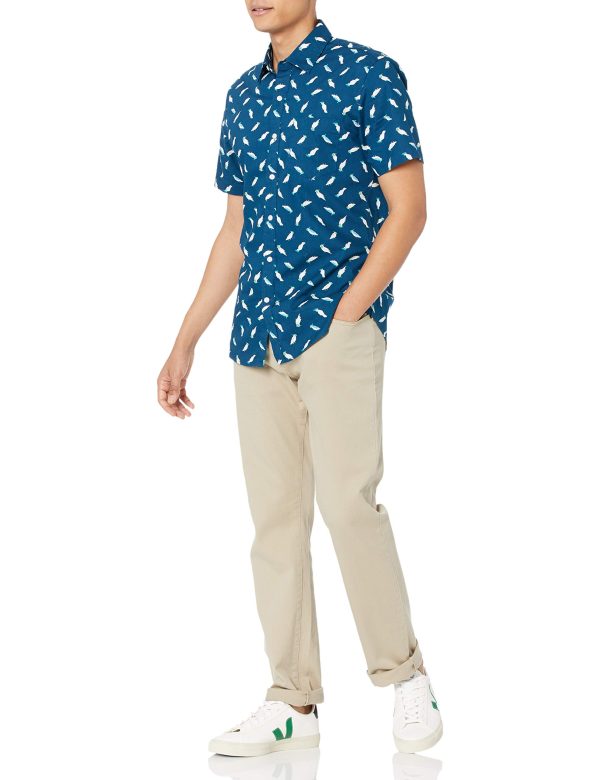 71H9n-wQ-dL.jpg Slim-Fit Men's Short Sleeve Button Down Shirt