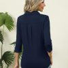 Women's 3/4 Length Sleeve V-Neck Collared Tops Summer Business Casual Work Polo Shirts 2025