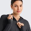 Lightbreeze Womens UPF 50+ Sun Shirts with Hoodie Long Sleeve Workout Tops Half Zip Rash Guard Hiking Fishing