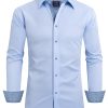 Men's Dress Shirts Long Sleeve Wrinkle-Free Business Casual Button Down Shirt