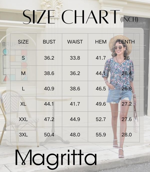 71lAXA14HL.jpg Womens Puff Half Sleeve Summer Tunic Tops Casual Chest Pleated Shirts Work Blouse for Women Dressy