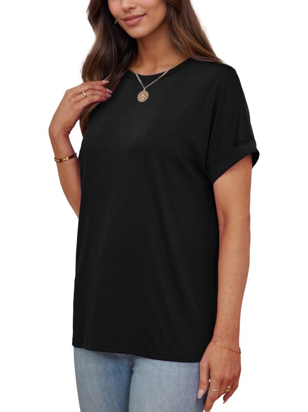 71tURWFI8UL.jpg Women's Oversized T Shirts Short Sleeve Crewneck Summer Tops Casual Loose Basic Tee Shirts 2025 Trendy Clothes