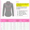 71tqMJKbEzL.jpg Women's Button Down Shirts Long Sleeve Dress Shirts Wrinkle Free Collared Work Office Solid Blouses Corset Tops