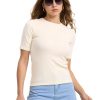 Women Half Sleeve Shirts Slim Fit Crew Neck Summer Tshirts Basic Tees