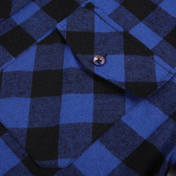 Flannel Plaid Shirt for Men - Regular-Fit Long-Sleeved Casual Button-Down Shirt