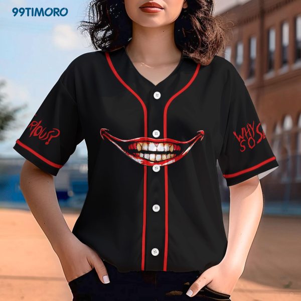71xIi2UBqmL.jpg Movie Character Jersey Shirts, Sports Baseball Short Sleeve Button Down Top, Film Themed