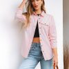 Denim Shirt Women Chambray Jean Western Shirts Long Sleeve Button Down Tops