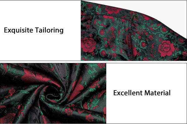 818d-4PFeqL.jpg Mens Silk Paisley Dress Shirts,Long Sleeve Button Down Shirt Casual Regular Fit Shirt for Men Wedding Party