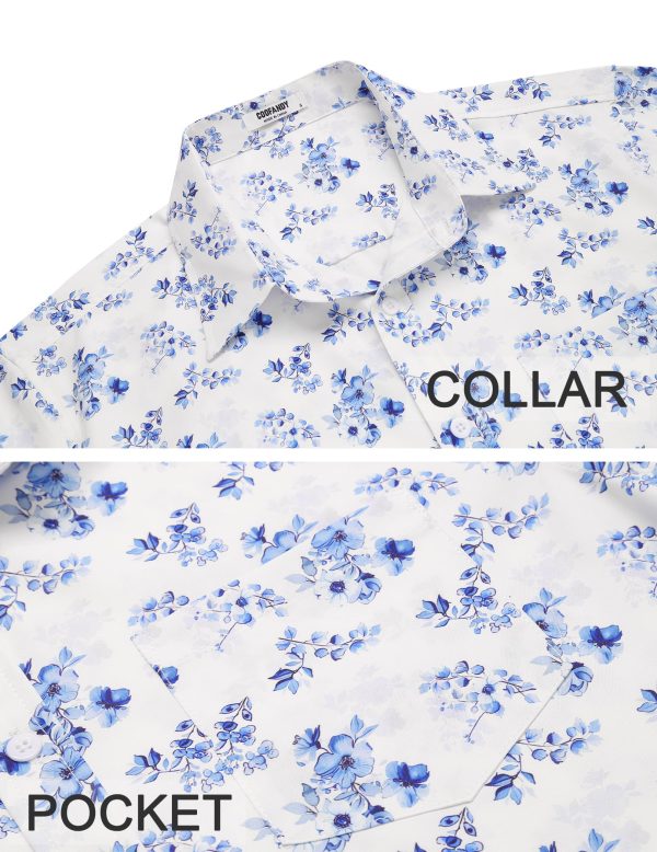 81AX2RQxmwL.jpg Mens Hawaiian Shirts Short Sleeve Tropical Button Down Shirts Floral Summer Beach Shirt