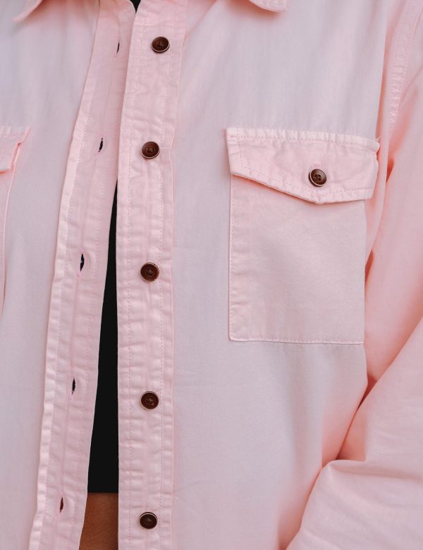 Denim Shirt Women Chambray Jean Western Shirts Long Sleeve Button Down Tops