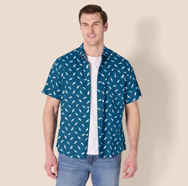 81DTpEOBi5L.jpg Slim-Fit Men's Short Sleeve Button Down Shirt