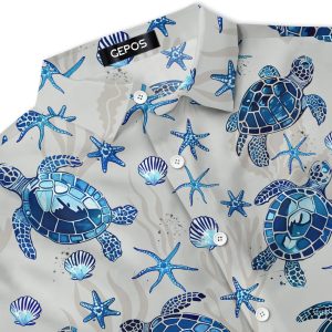 Casual Hawaiian Shirt for Summer, Ocean Animal Short Sleeve Button Down, Tropical Gifts for Summer and Birthdays
