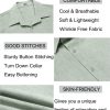 Mens Button Down Shirt Short Sleeve Casual Shirts Beach Summer Linen Shirts Wedding Vacation Shirt