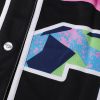 90s Clothing for Women,Unisex Hip Hop Outfit for Party,Bel Air Baseball Jersey,Short Sleeve Button Down Shirt