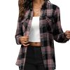 Flannel Shirt Women Plaid Shirts Button Down Long Sleeve Oversized Cotton Boyfriend Casual Roll Up Blouse Tops