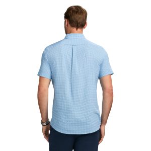 Mens Breeze Short Sleeve Button Down Patterned Shirt