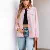 Denim Shirt Women Chambray Jean Western Shirts Long Sleeve Button Down Tops