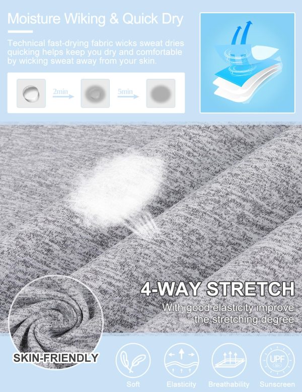 81whs26lMyL.jpg Women's 3/4 Roll Sleeve Golf Tennis Polo Shirts UPF50+ Half Zip Dry Fit Workout Tops Athletic Shirt