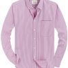 Mens Solid Oxford Shirt Long Sleeve Dress Shirt Work Casual Button Down Shirts with Pocket