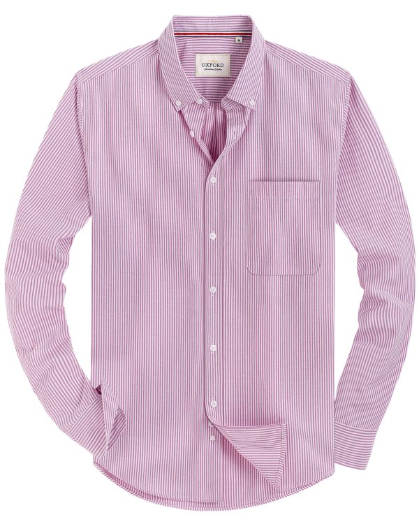 81zj3j0-sSL.jpg Mens Solid Oxford Shirt Long Sleeve Dress Shirt Work Casual Button Down Shirts with Pocket