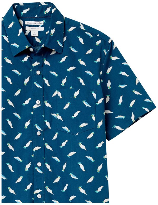 91PlE34ZIpL.jpg Slim-Fit Men's Short Sleeve Button Down Shirt