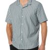 Men's Vacation Cotton Button-Down Resort Shirt, Short Sleeve