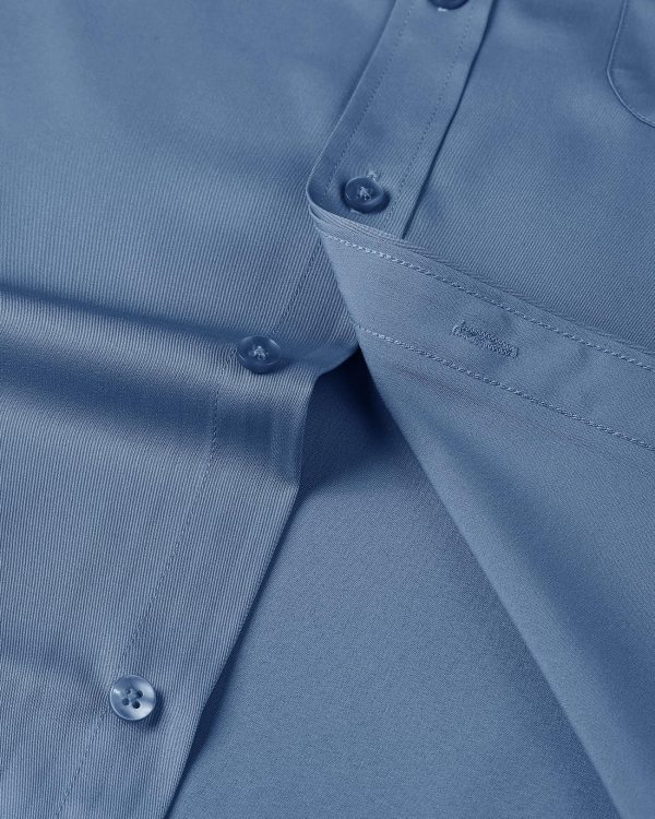 91RW1PHDYuL.jpg Mens Short Sleeve Dress Shirts Wrinkle Free Solid Casual Button Down Shirts with Pocket