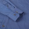 Mens Casual Button Down Dress Shirts Long Sleeve 4-Way Stretch Collared Printed Business Work Shirt