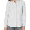 Women's Long Sleeve Button Down Stretch Oxford Shirt (Available in Plus Size)