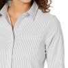 Women's Long Sleeve Button Down Stretch Oxford Shirt (Available in Plus Size)