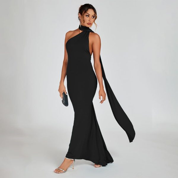 Women Sexy Backless Bodycon Sleeveless Open Back Maxi Dress for Going Out, Elegant Party Cocktail Long Dress
