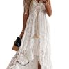 Women's Summer Dresses Sleeveless Lace Casual Tassel Beach Spaghetti Straps Flowy Maxi Sun Dress